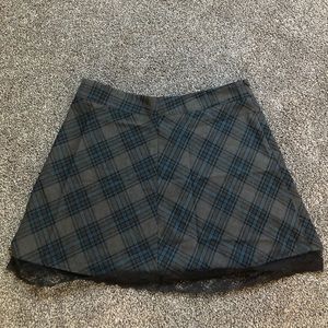 Grey plaid skirt size 16